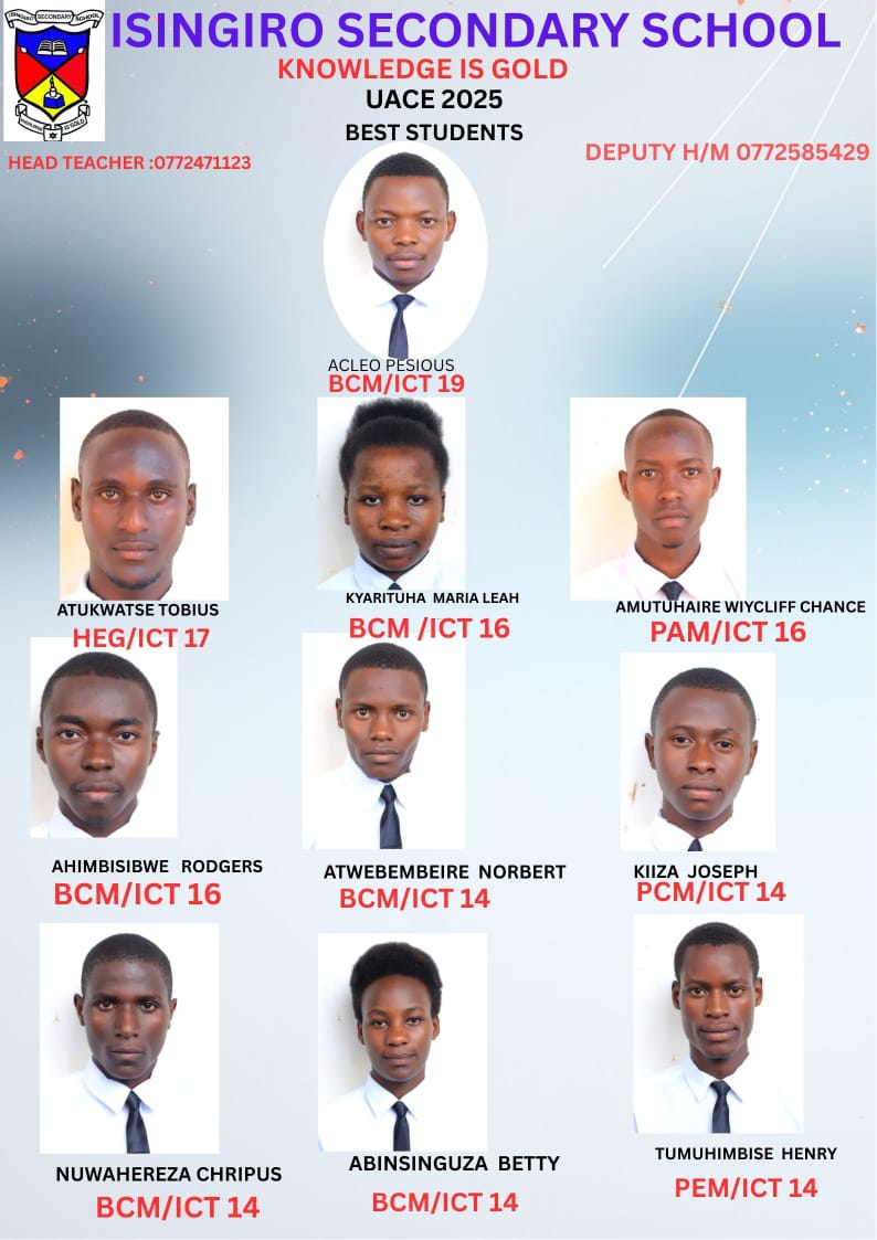 2025 UACE top achievers